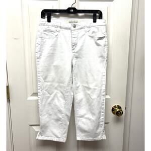 Jones New York Jeans, White Soho Crop, Skinny, Women's Size 8